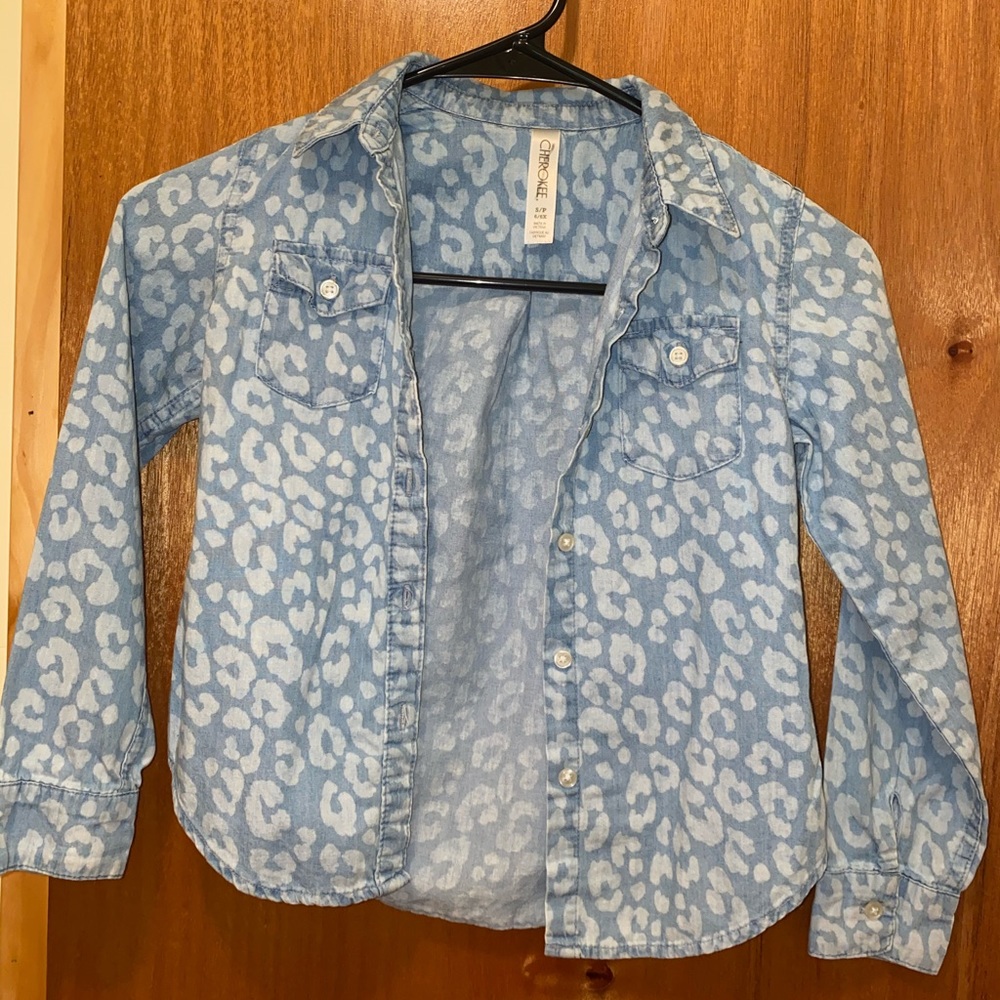 Girls long sleeve. Blue, light blue size 6/6X